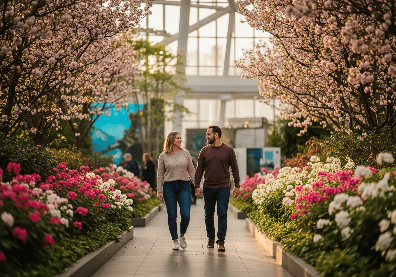 Botanical garden pathway